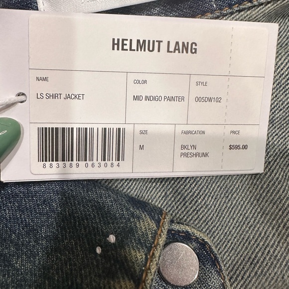 Helmut Lang painted denim shirt $595 NWT - Picture 5 of 5